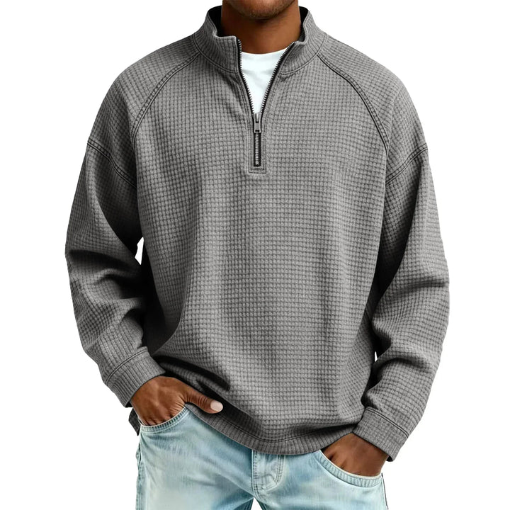 Jude - Sudadera de tejido tipo waffle texturizada