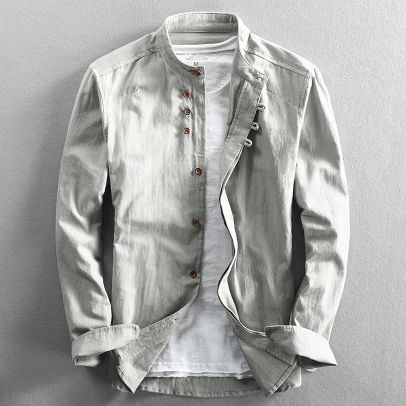 Berkley - Camisa premium de mezcla de lino