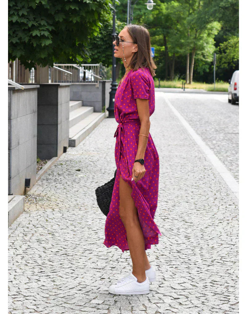 Zayvia - Vestido entallado con escote en V y tacto suave