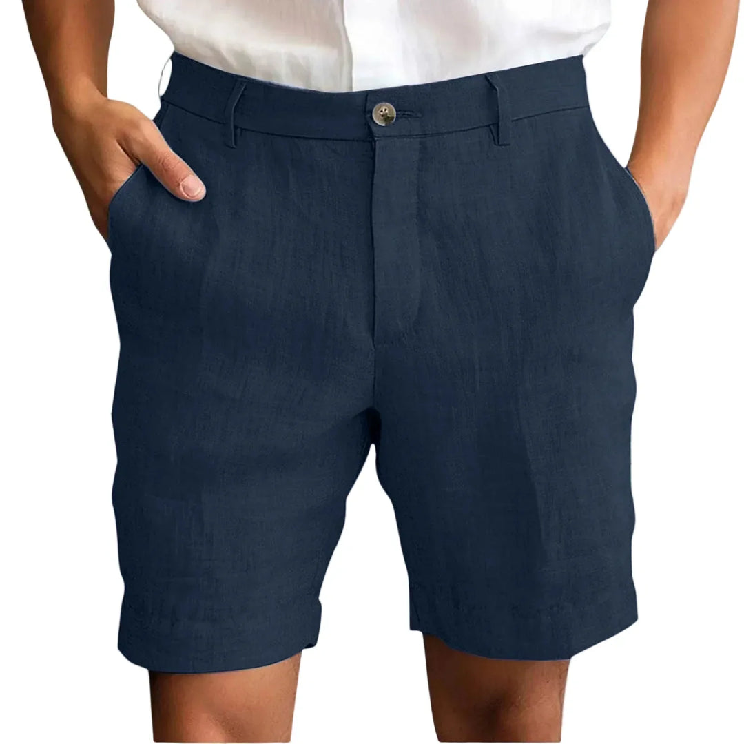 Calen - Shorts de Lino de Corte Sastre