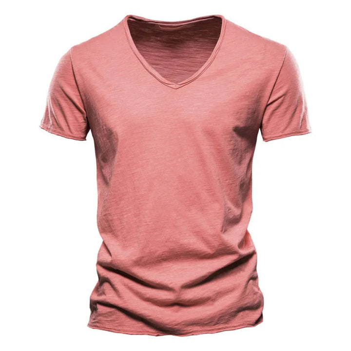 Jackson - Playera de cuello en V profundo, suave al tacto