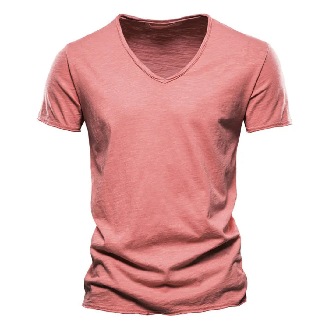 Jackson - Playera de cuello en V profundo, suave al tacto