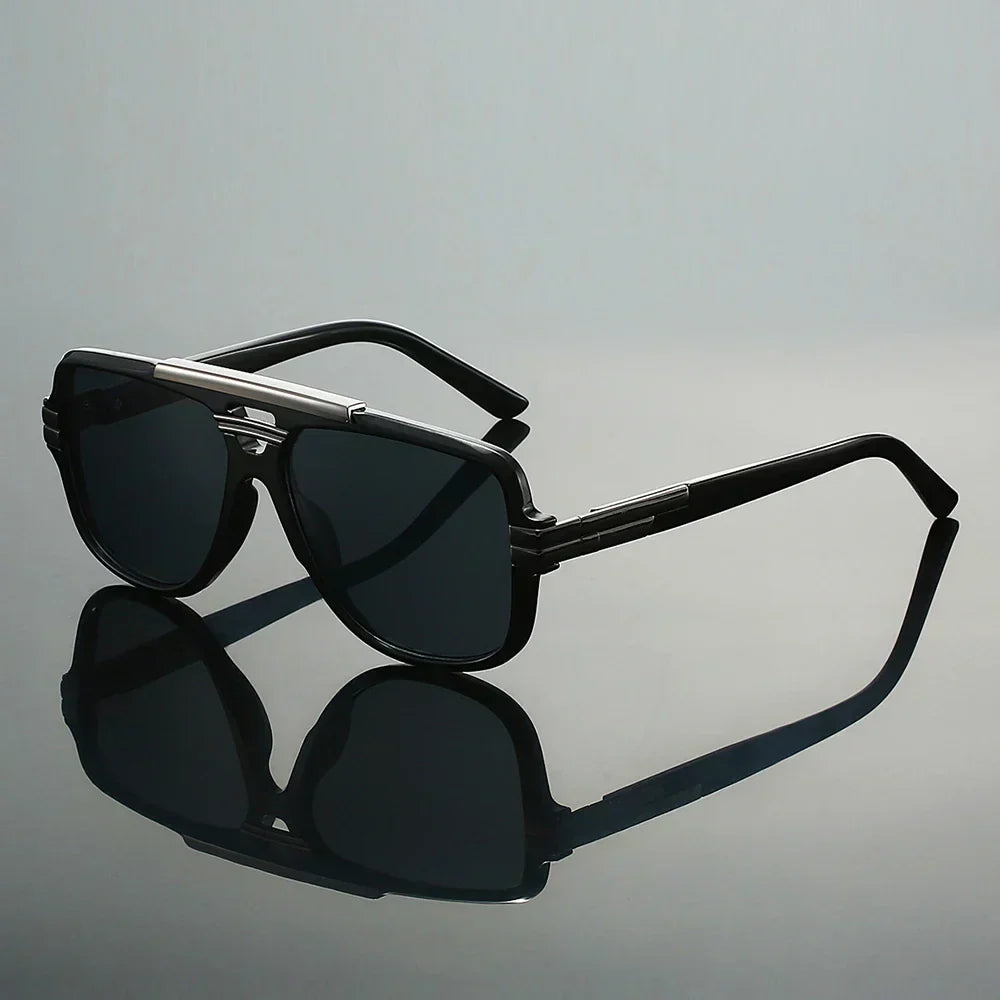 Greyson - Gafas de sol retro con escudo