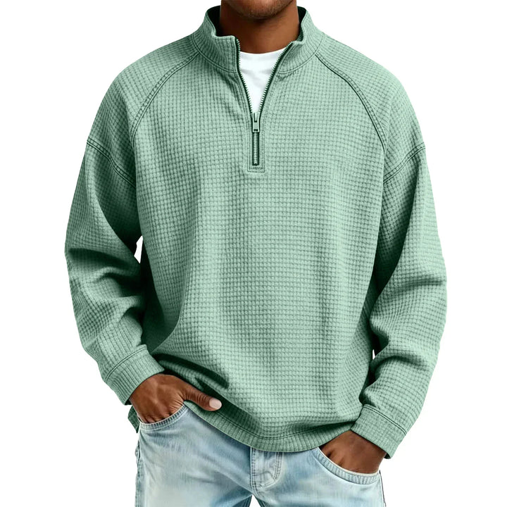 Jude - Sudadera de tejido tipo waffle texturizada