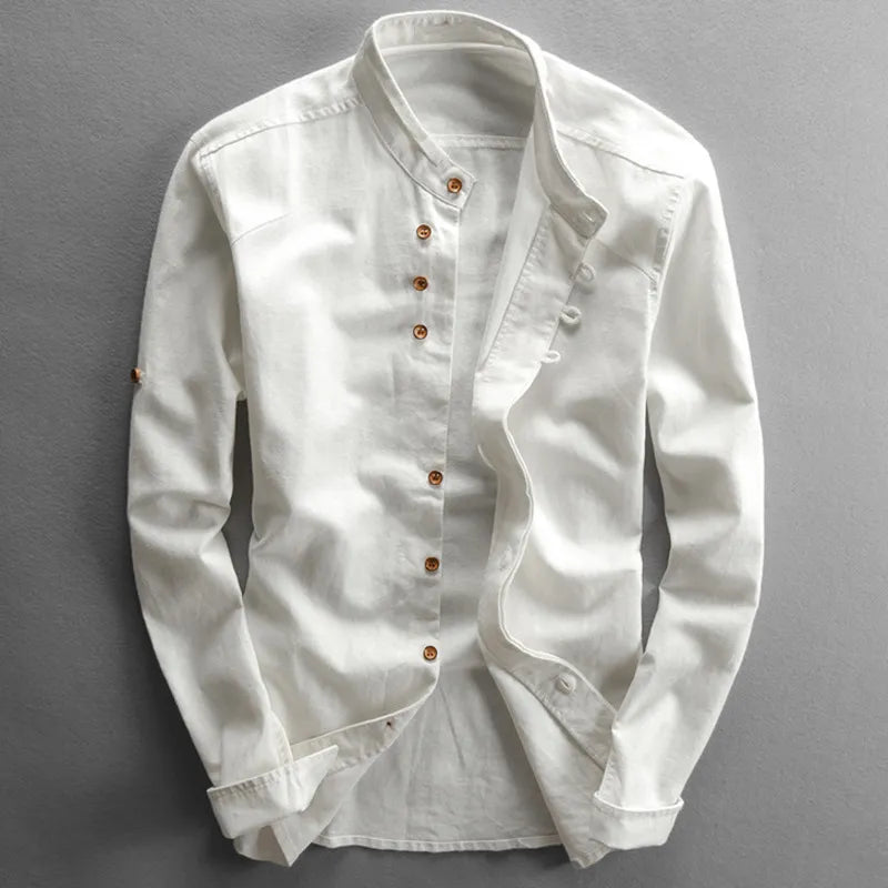 Berkley - Camisa premium de mezcla de lino