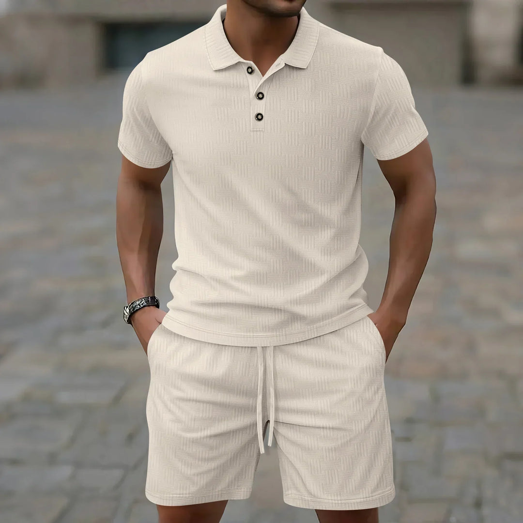 Pryce - Conjunto de polo y shorts ligeros para hombre