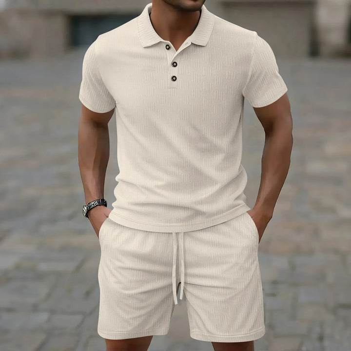 Pryce - Conjunto de polo y shorts ligeros para hombre