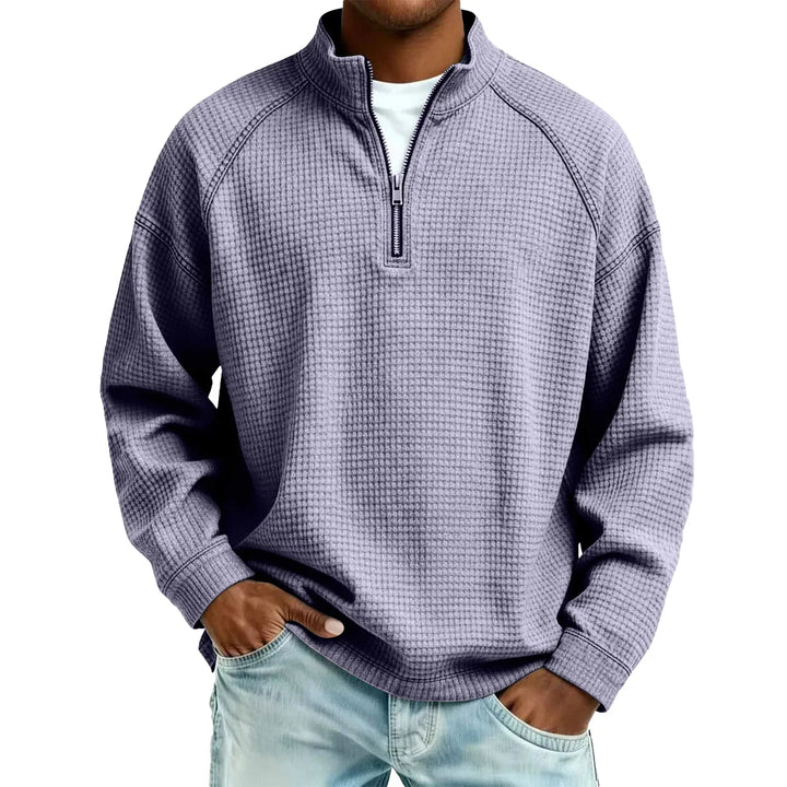 Jude - Sudadera de tejido tipo waffle texturizada