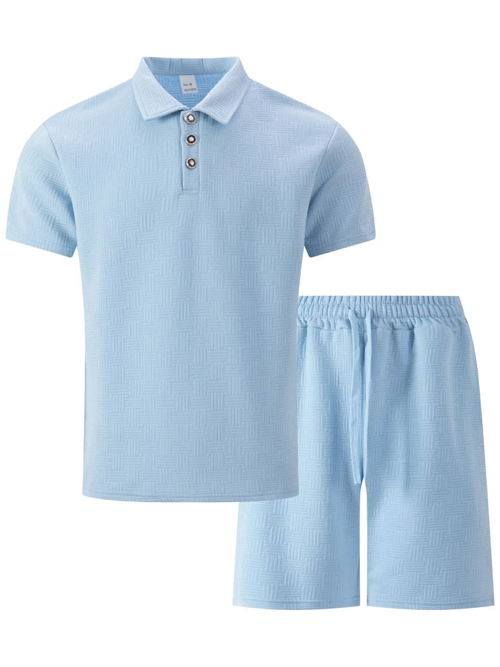 Pryce - Conjunto de polo y shorts ligeros para hombre