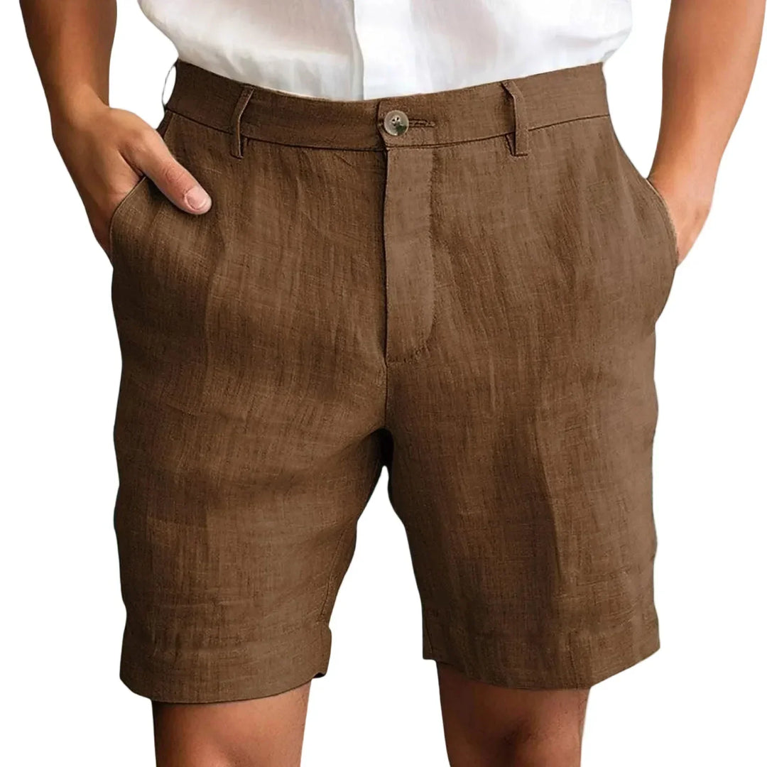 Calen - Shorts de Lino de Corte Sastre