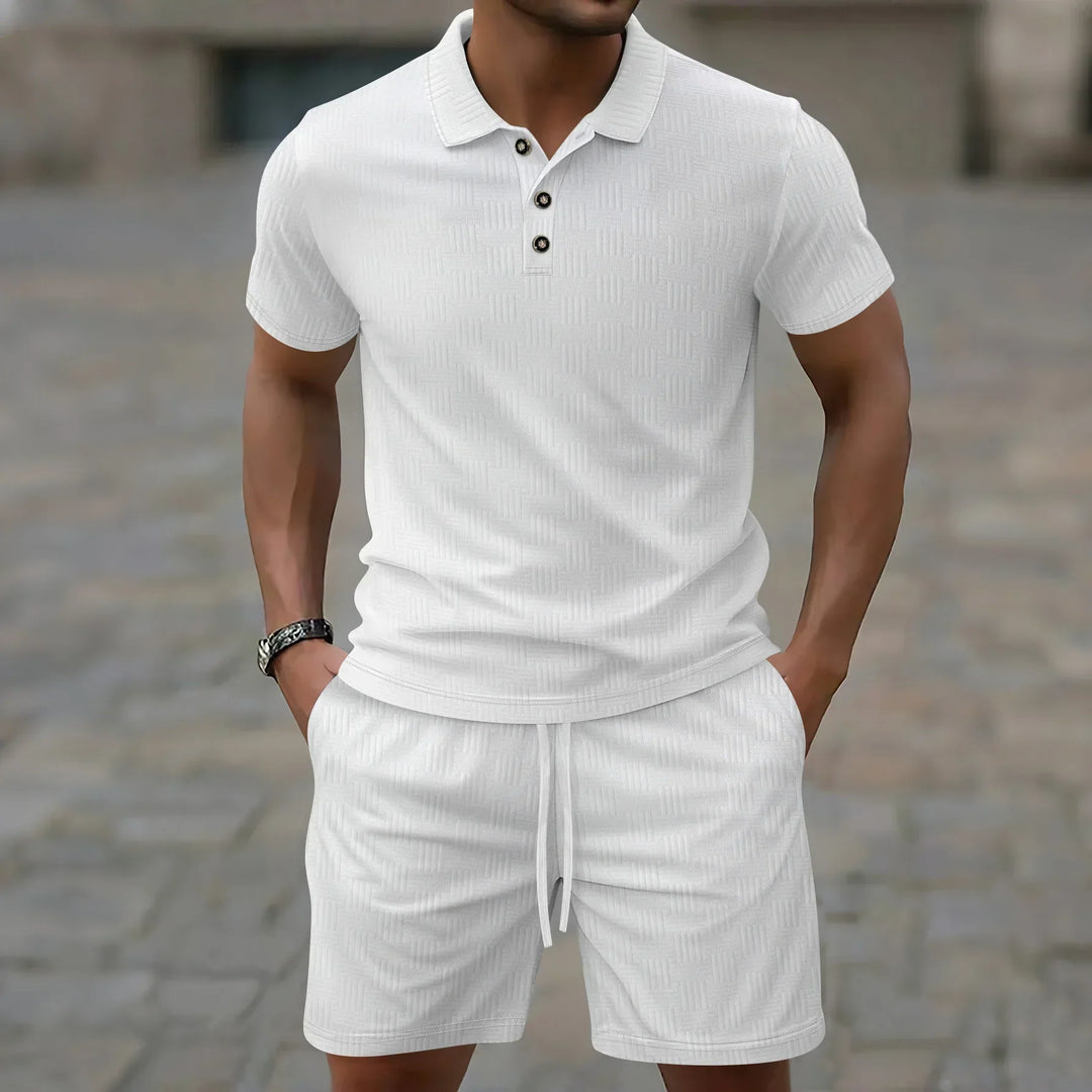 Pryce - Conjunto de polo y shorts ligeros para hombre