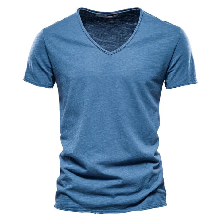 Jackson - Playera de cuello en V profundo, suave al tacto