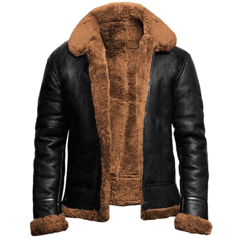 Carson - Chaqueta cálida con cuello en contraste