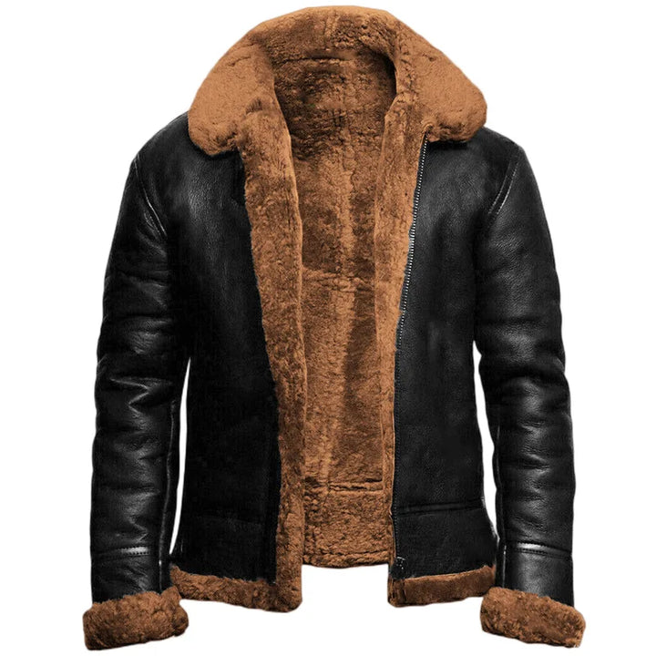 Carson - Chaqueta cálida con cuello en contraste