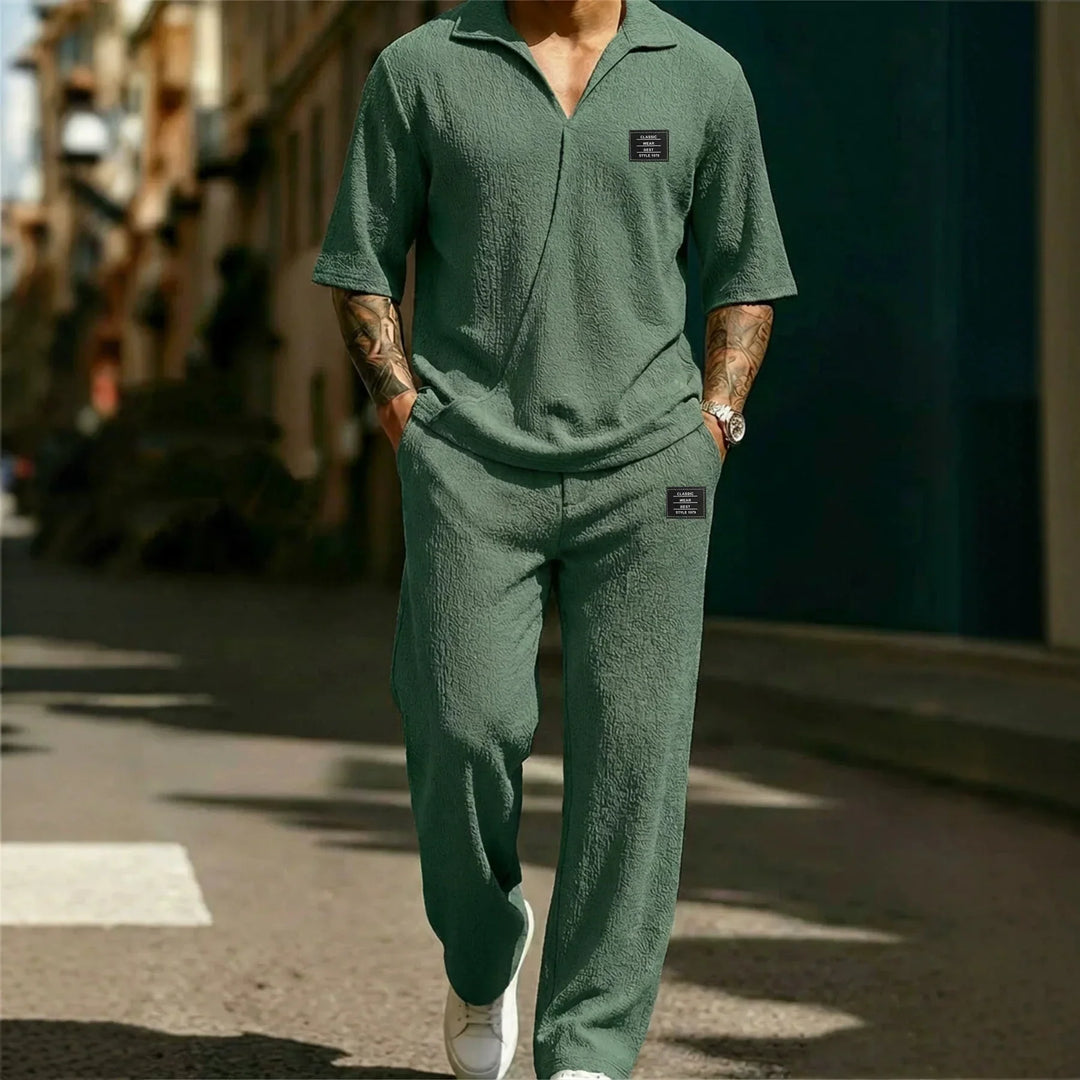 Ansel - Conjunto de dos piezas suave al tacto para hombre