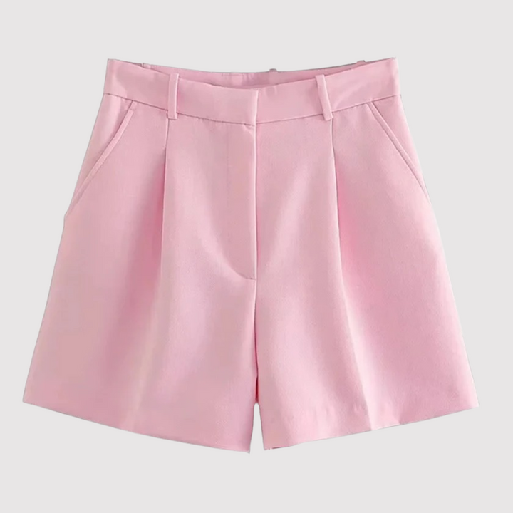 Mirelle - Shorts de sastrería de tiro alto con pinzas