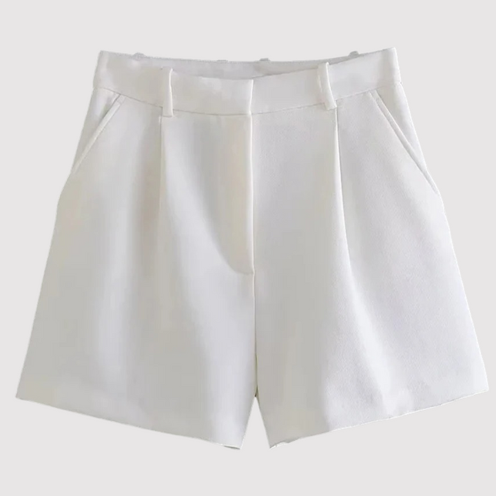 Mirelle - Shorts de sastrería de tiro alto con pinzas