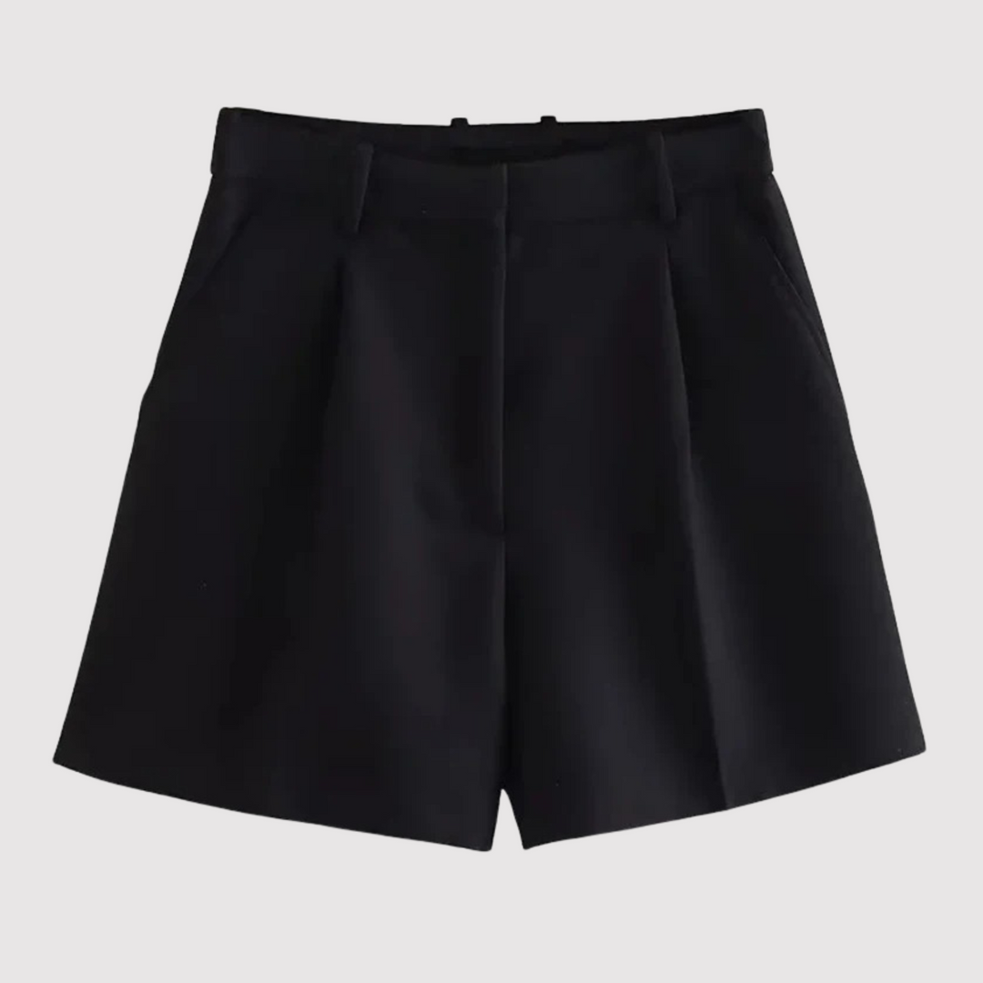 Mirelle - Shorts de sastrería de tiro alto con pinzas