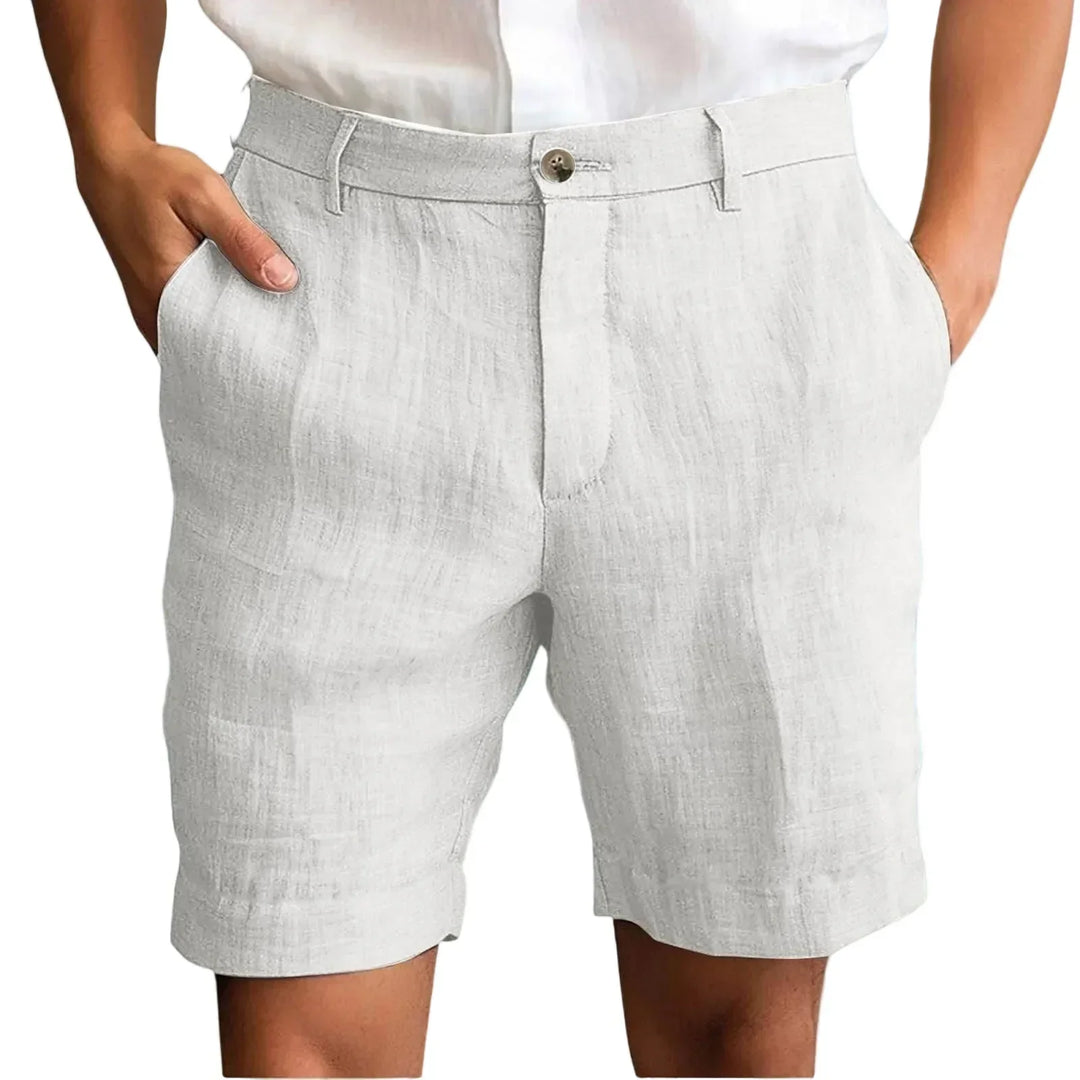 Calen - Shorts de Lino de Corte Sastre