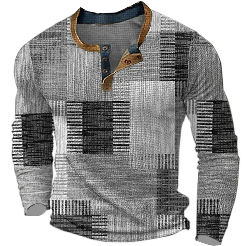Zayden - Camisa de patchwork suave al tacto