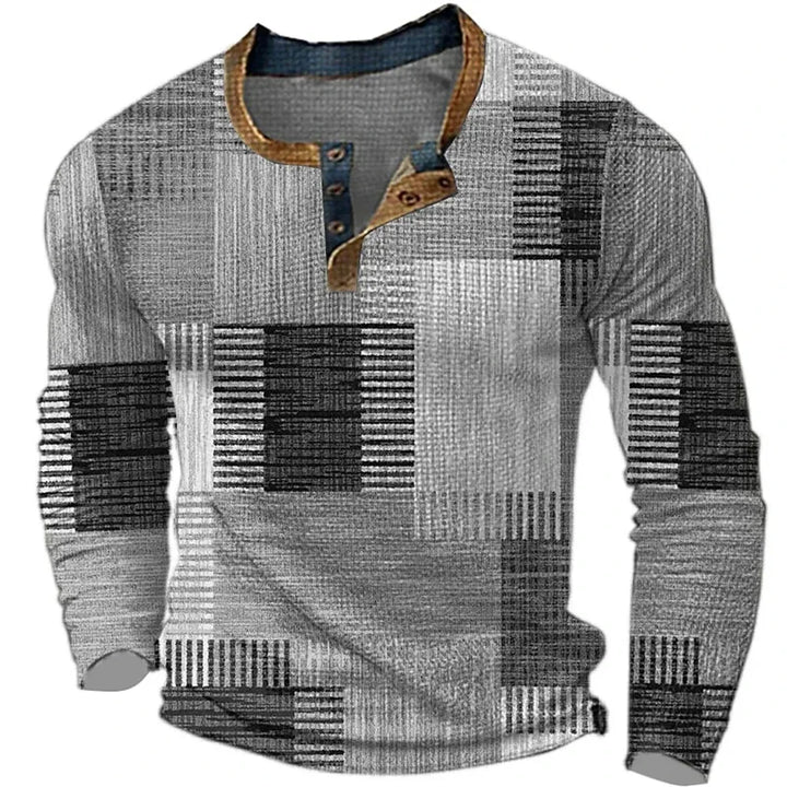 Zayden - Camisa de patchwork suave al tacto