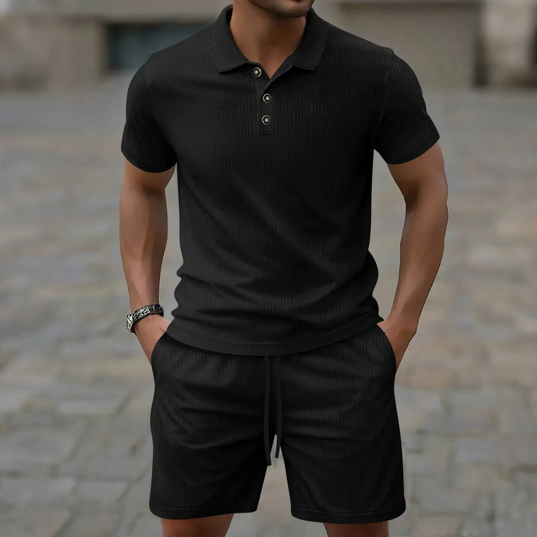 Pryce - Conjunto de polo y shorts ligeros para hombre