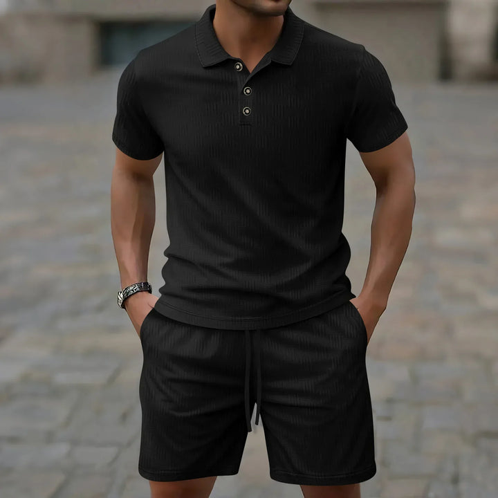 Pryce - Conjunto de polo y shorts ligeros para hombre