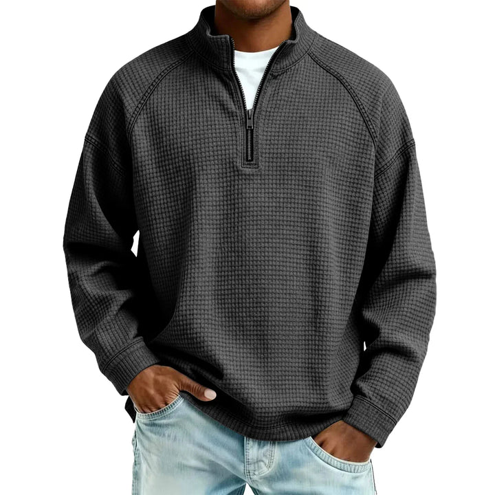 Jude - Sudadera de tejido tipo waffle texturizada