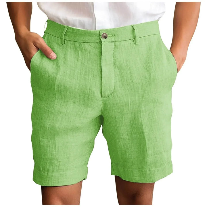 Calen - Shorts de Lino de Corte Sastre