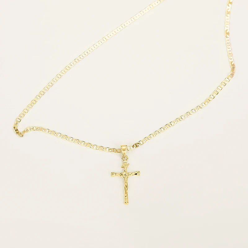 Bayford - Collar con dije de cruz brillante