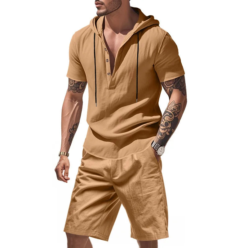 Dylan - Conjunto de sudadera transpirable y shorts