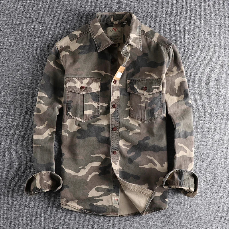Corvin - Camisa de camuflaje premium