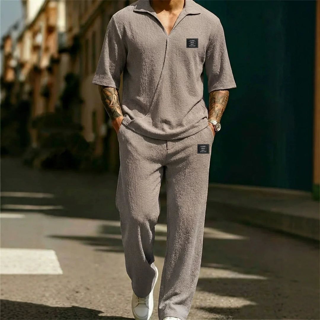 Ansel - Conjunto de dos piezas suave al tacto para hombre