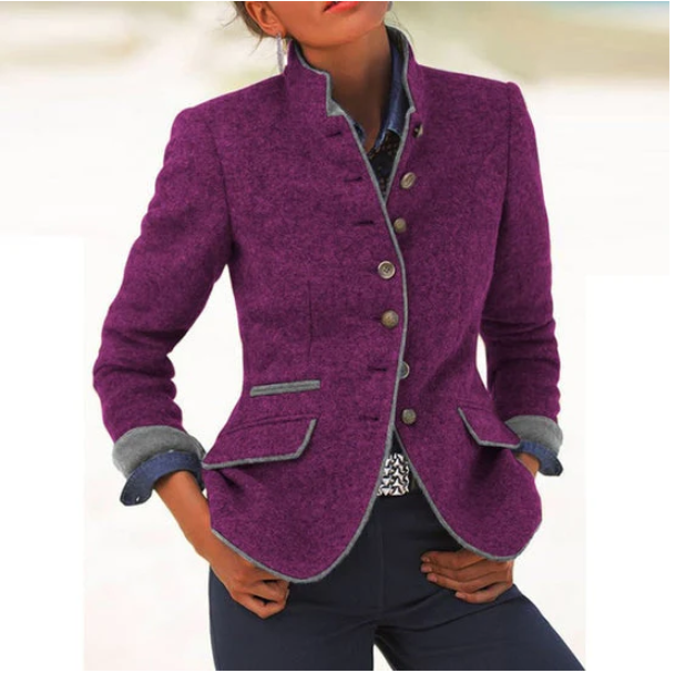 Violeta - Chamarra ultraligera de cuello alto