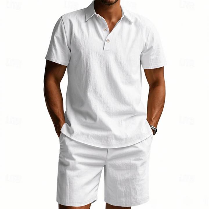 Gervase - Conjunto de polo y shorts transpirables