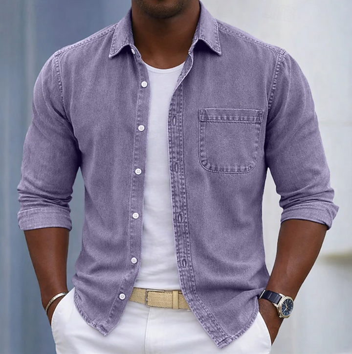 Cromwell - Camisa de manga larga suave al tacto