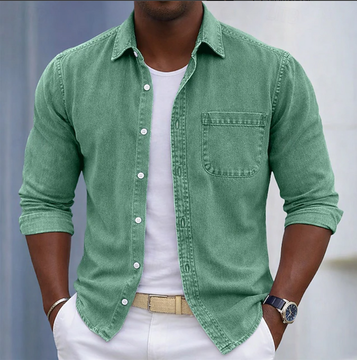 Cromwell - Camisa de manga larga suave al tacto