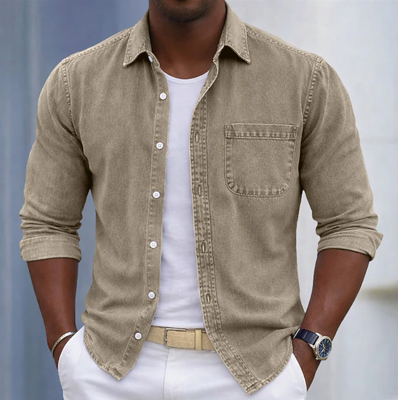 Cromwell - Camisa de manga larga suave al tacto