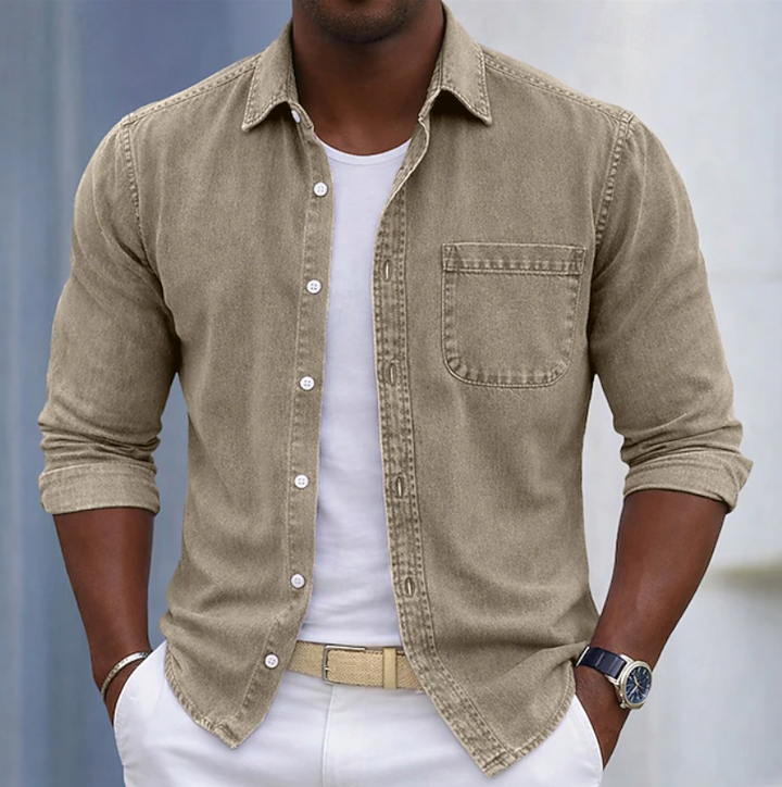 Cromwell - Camisa de manga larga suave al tacto