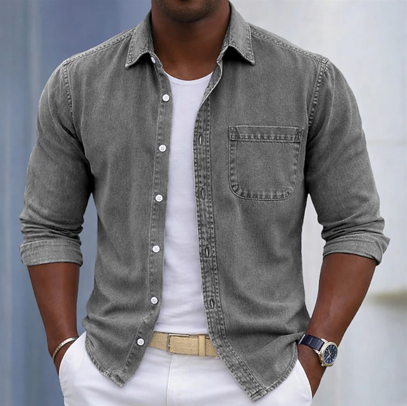 Cromwell - Camisa de manga larga suave al tacto