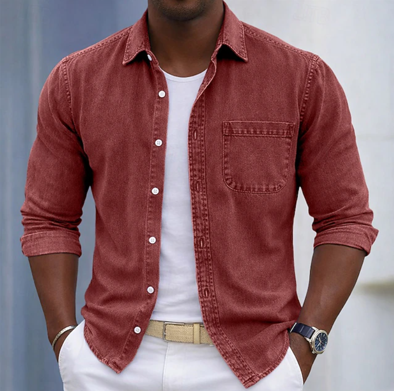 Cromwell - Camisa de manga larga suave al tacto