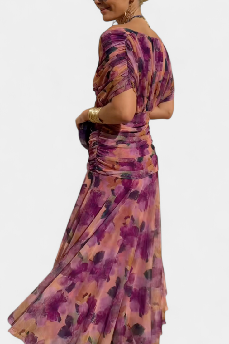 Tamsyn - Vestido maxi floral de tacto suave