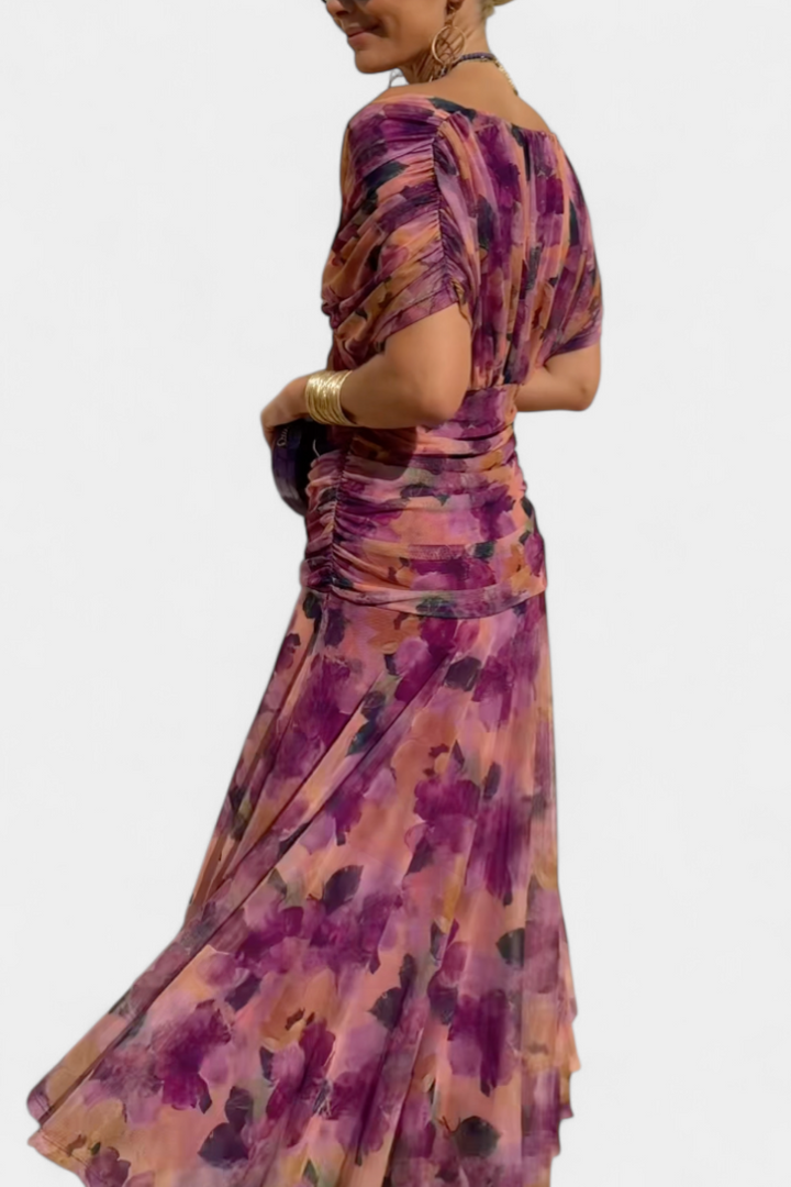 Tamsyn - Vestido maxi floral de tacto suave