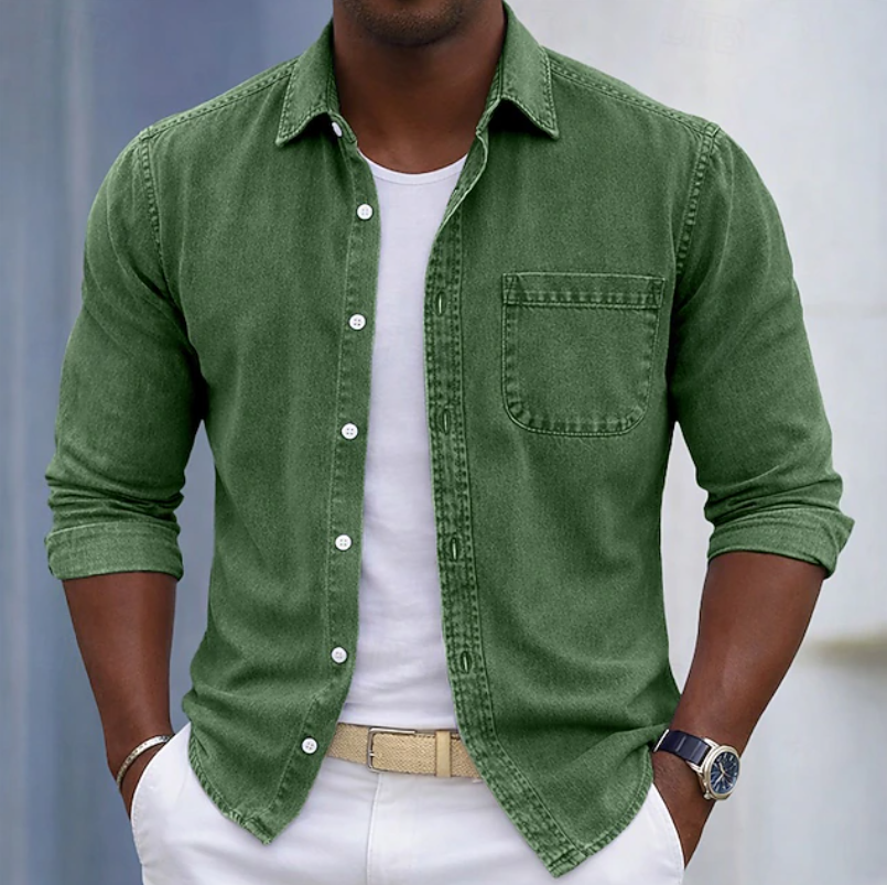 Cromwell - Camisa de manga larga suave al tacto