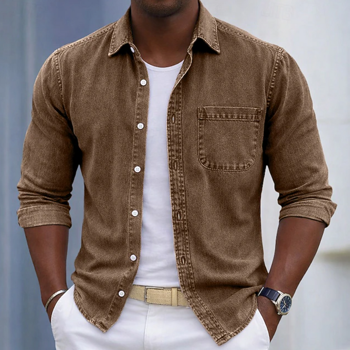 Cromwell - Camisa de manga larga suave al tacto