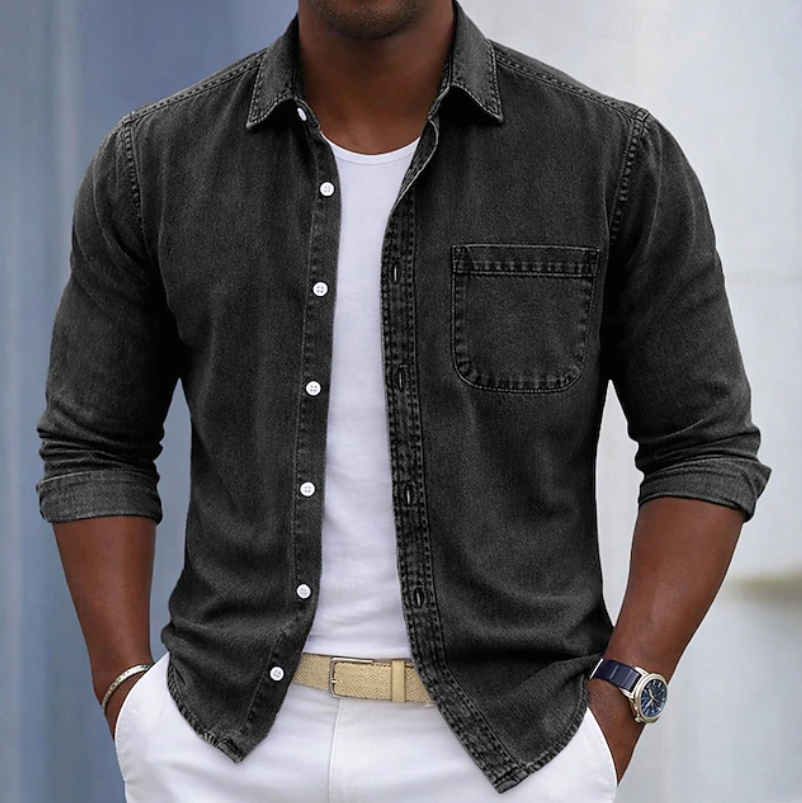Cromwell - Camisa de manga larga suave al tacto