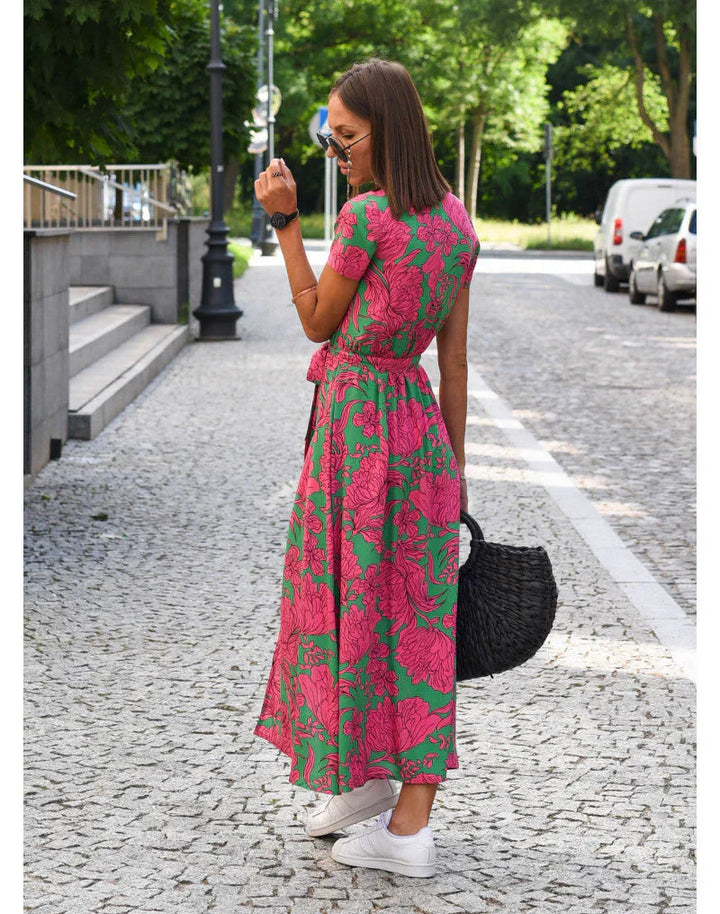 Zayvia - Vestido entallado con escote en V y tacto suave