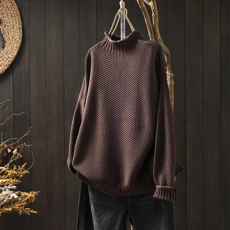 Oriane - Suéter texturizado de cuello semi alto