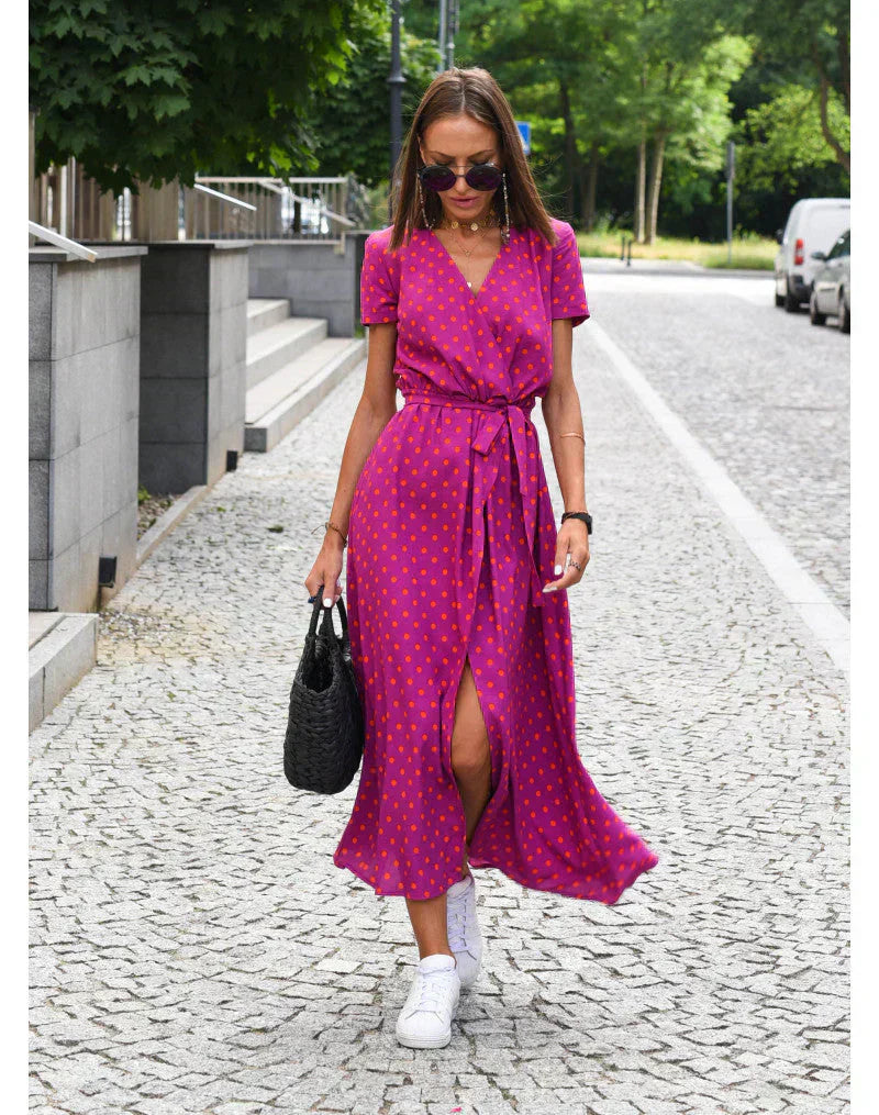 Zayvia - Vestido entallado con escote en V y tacto suave