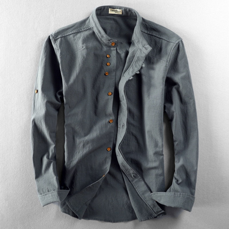 Berkley - Camisa premium de mezcla de lino